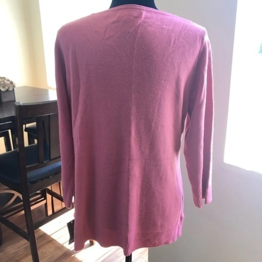 Karen Scott Lux Rolled-neck Pink Orchid Sweater
